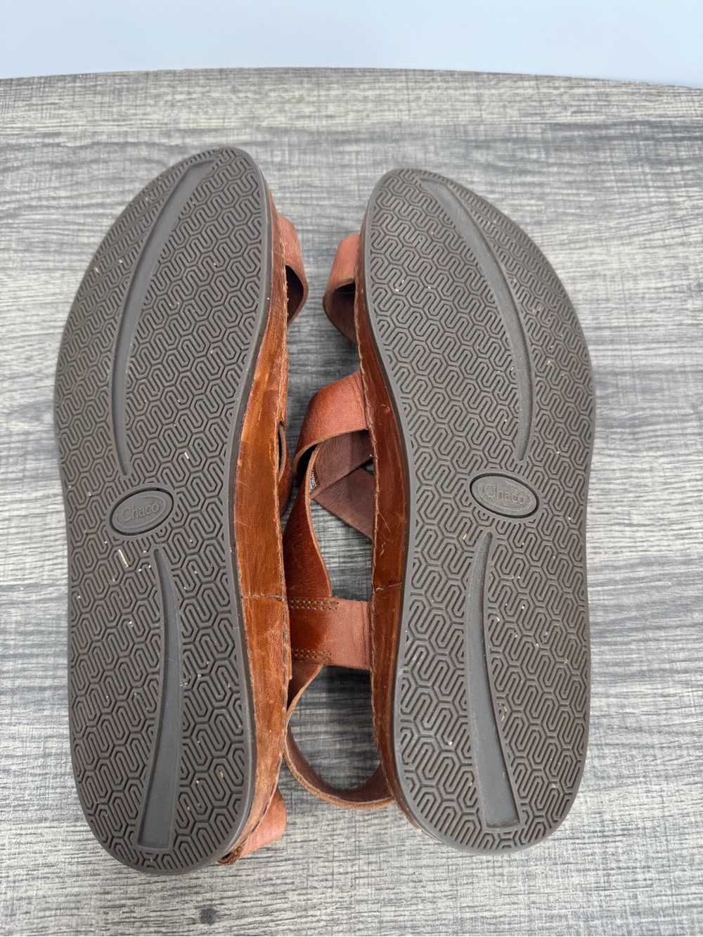 Chaco Wayfarer Rust Brown Leather Womens Straps Buckle Sandals - Picture 10 of 11